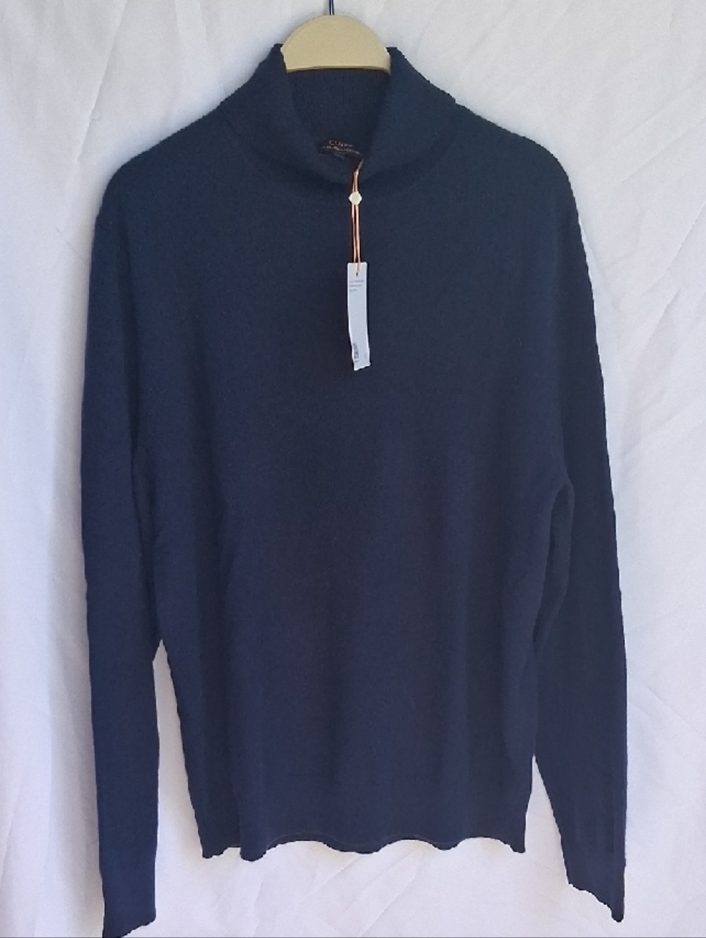 Quince 100% Mongolian Cashmere Turtleneck Sweater True Navy XXL
